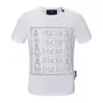 high quality philipp plein t shirts fashion short sleeve cotton sanskrit white